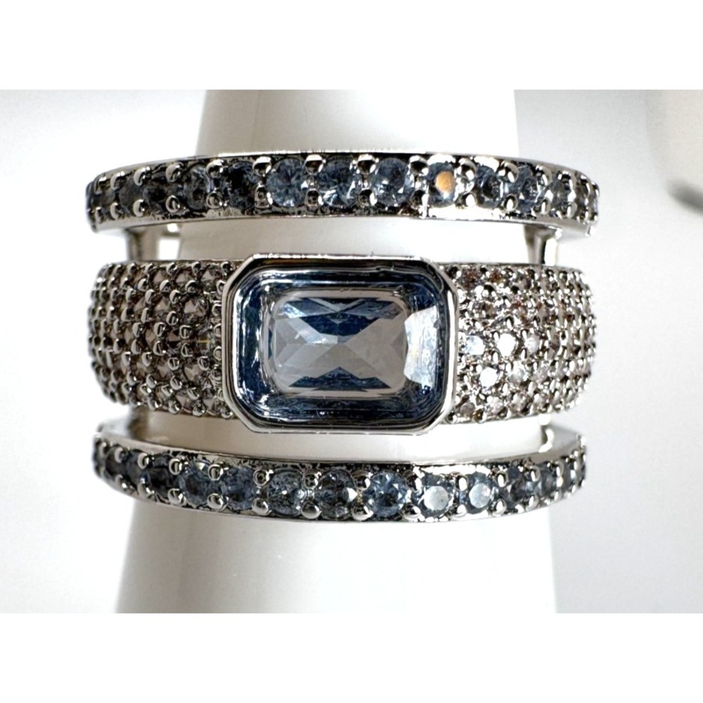 Size 7 Bomb Party Ring - RG59705 It's Simply A Moment - Aquamarine Spinel